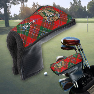 Clan MacLean Crest over Tartan Golf Head Cover
