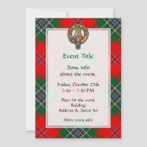 Clan MacLean Crest over Tartan Invitation