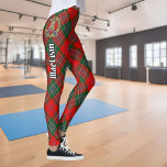 Clan MacLean Crest over Tartan Leggings<br><div class="desc">Clan MacLean crest badge surrounded by a strap and buckle over tartan background. Custom text.</div>