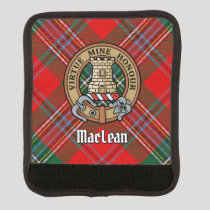 Clan MacLean Crest over Tartan Luggage Handle Wrap