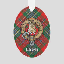 Clan MacLean Crest over Tartan Ornament