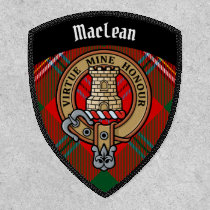 Clan MacLean Crest over Tartan Patch