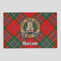 Clan MacLean Crest over Tartan Placemat