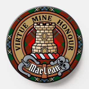 Clan MacLean Crest over Tartan PopSocket