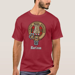 Clan MacLean Crest over Tartan T-Shirt