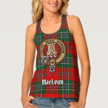 Clan MacLean Crest over Tartan Tank Top