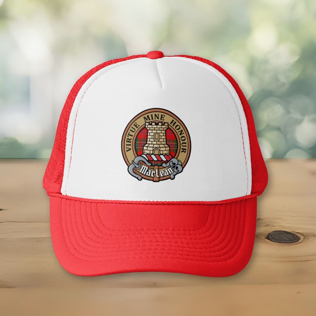 Clan MacLean Crest over Tartan Trucker Hat (Creator Uploaded)