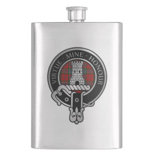 Clan MacLean Crest & Tartan Flask