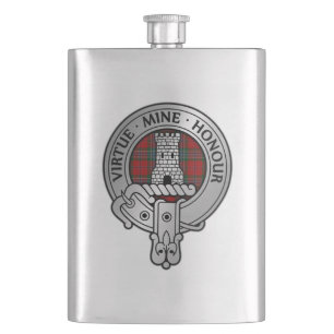 Clan MacLean Crest & Tartan Flask