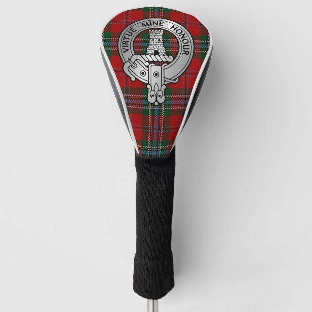 Clan MacLean Crest & Tartan Golf Head Cover (Front)