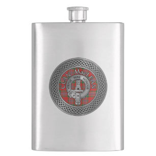 Clan MacLean Crest & Tartan Knot Flask