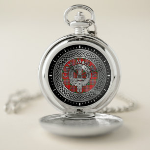Clan MacLean Crest & Tartan Knot Pocket Watch