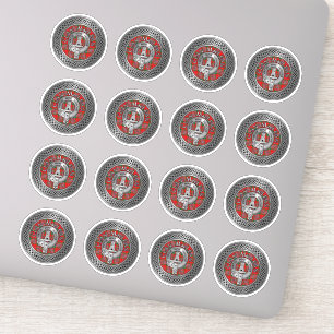 Clan MacLean Crest & Tartan Knot Sticker