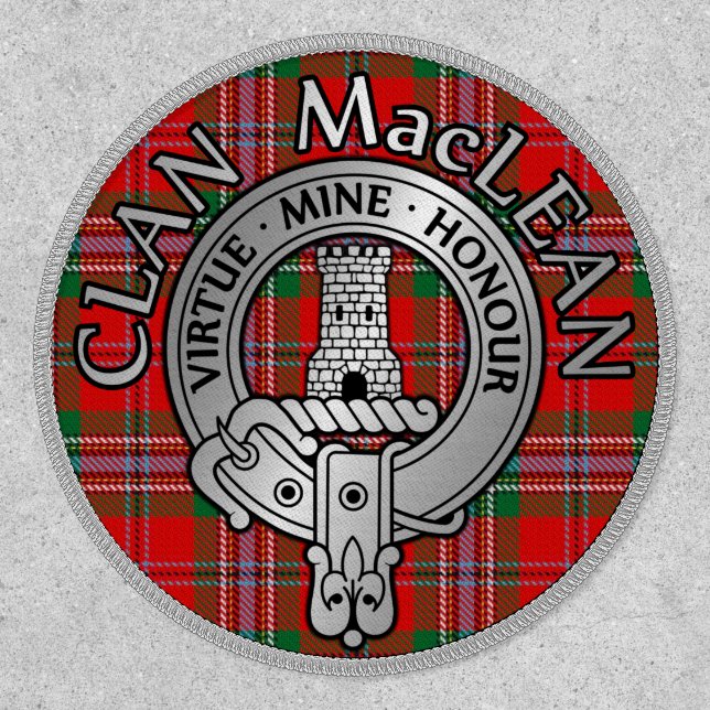 Clan MacLean Crest & Tartan Patch (Front)