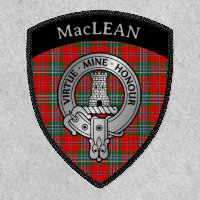 Clan MacLean Crest & Tartan Shield Patch