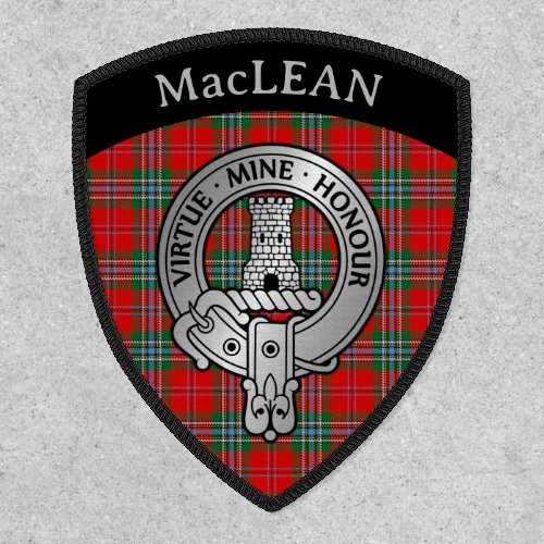 Clan MacLean Crest  Tartan Shield Patch
