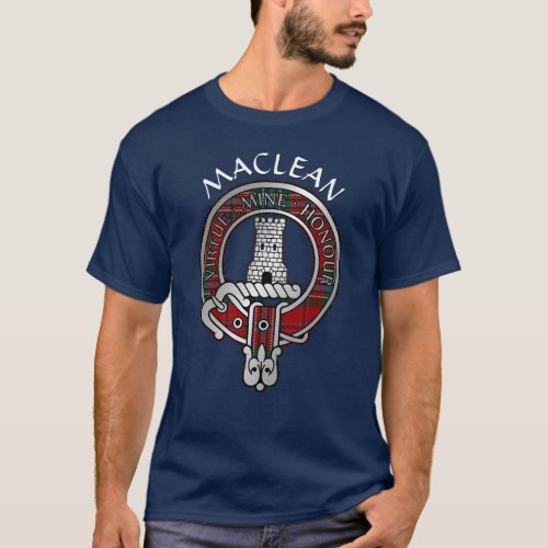 Clan MacLean Crest  Tartan T_Shirt