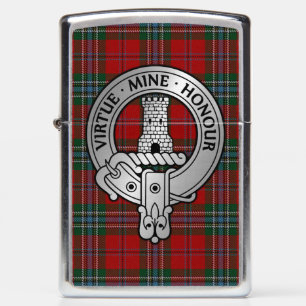 Clan MacLean Crest & Tartan Zippo Lighter