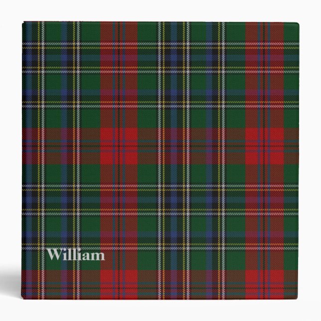 Clan MacLean Custom Tartan Plaid Binder (Front)
