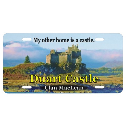 Clan MacLean Duart Castle License Plate