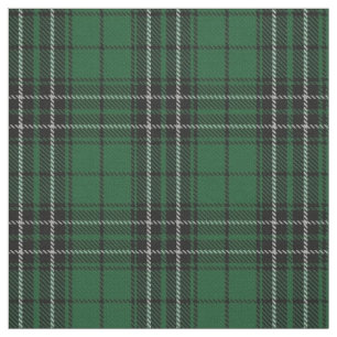 Clan MacLean Hunting Green Black Scottish Tartan Fabric