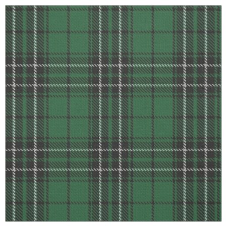 Clan Maclean Hunting Green Black Scottish Tartan Fabric