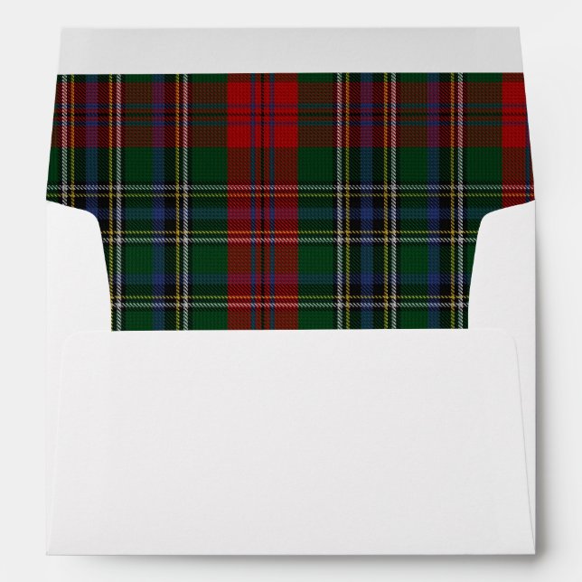 Clan MacLean / MacClain Plaid Custom Envelope (Back (Bottom))