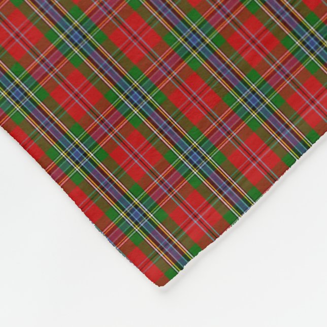 Clan MacLean Of Duart Tartan Fleece Blanket (Corner)