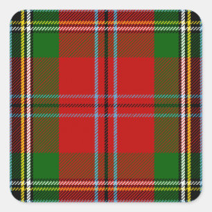 Clan MacLean Of Duart Tartan Square Sticker