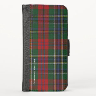 Clan MacLean Plaid iPhone X Wallet Case