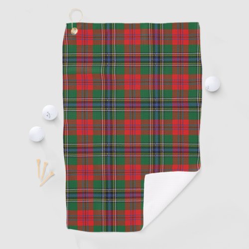 Clan MacLean Red Scottish Tartan Golf Towel