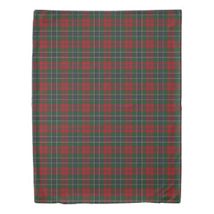 Clan MacLean Scottish Accents Red Green Tartan Duvet Cover