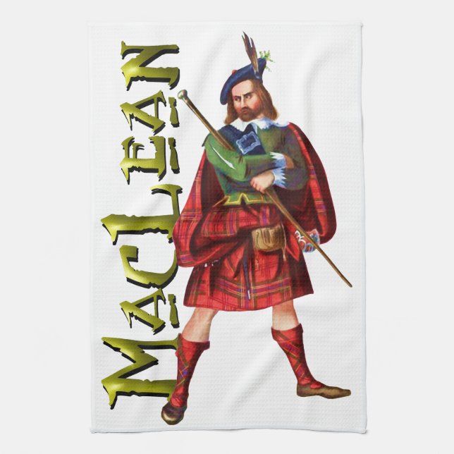 Clan MacLean Scottish Dream Kitchen Towel (Vertical)
