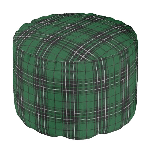 Clan MacLean Scottish Style Hunting Tartan Pouf (Angled Front)