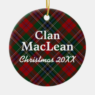 Clan MacLean Scottish Tartan Ceramic Ornament