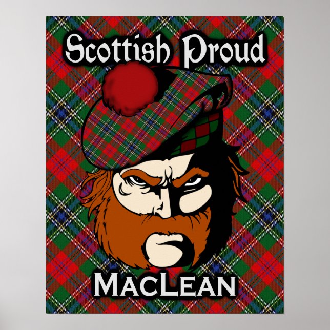 Clan MacLean Scottish Tartan Poster (Front)