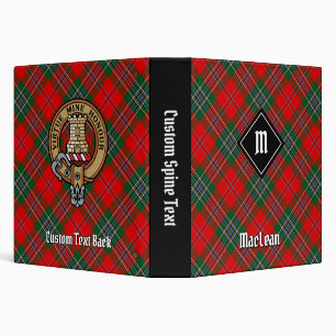 Clan MacLean Tartan 3 Ring Binder