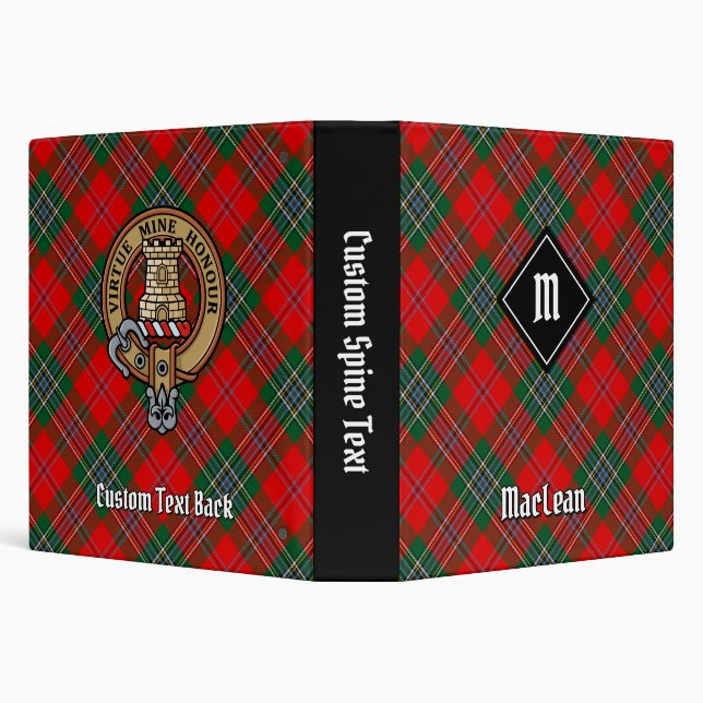 Clan MacLean Tartan 3 Ring Binder (Background)