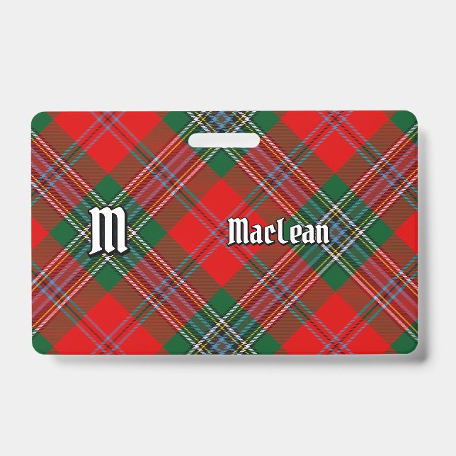 Clan MacLean Tartan Badge (Front)