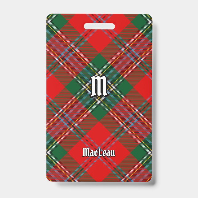 Clan MacLean Tartan Badge (Front)