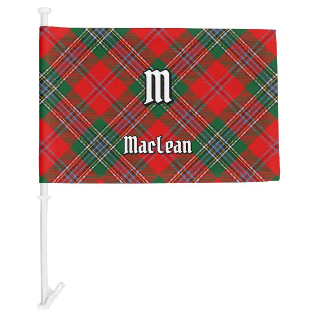 Clan MacLean Tartan Car Flag (Front)