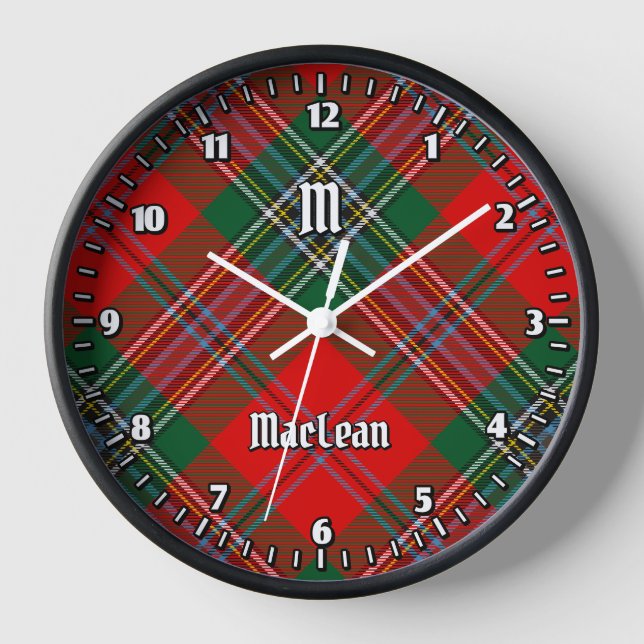 Clan MacLean Tartan Clock (Front)