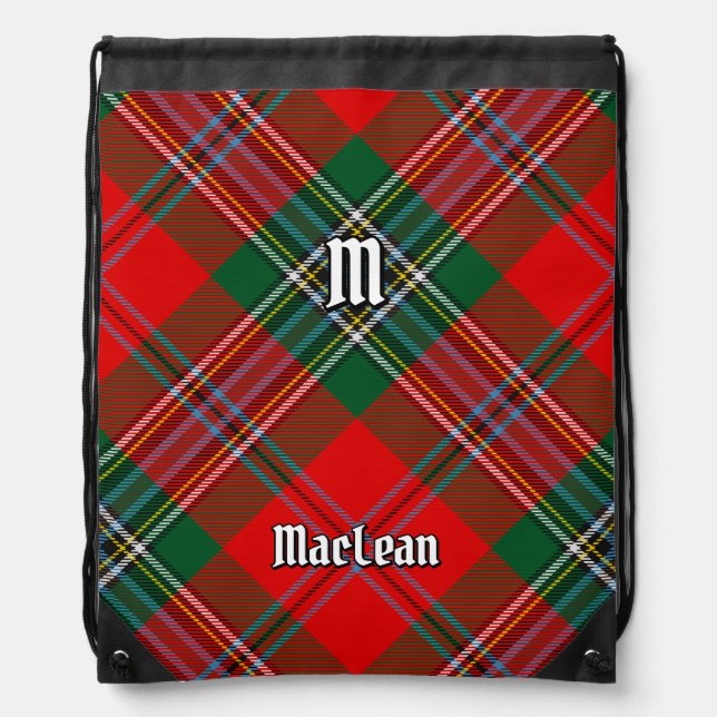 Clan MacLean Tartan Drawstring Bag (Front)