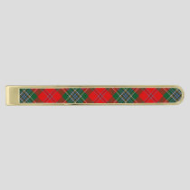 Clan MacLean Tartan Gold Finish Tie Bar