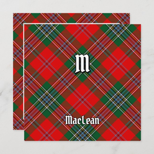 Clan MacLean Tartan Invitation (Front/Back)