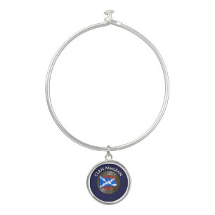 Clan MacLean Tartan Knot & Flag Bangle Bracelet