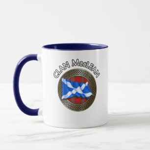 Clan MacLean Tartan Knot & Flag Mug