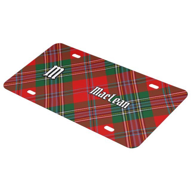 Clan MacLean Tartan License Plate (Side)