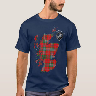 Clan MacLean Tartan Map & Crest T-Shirt