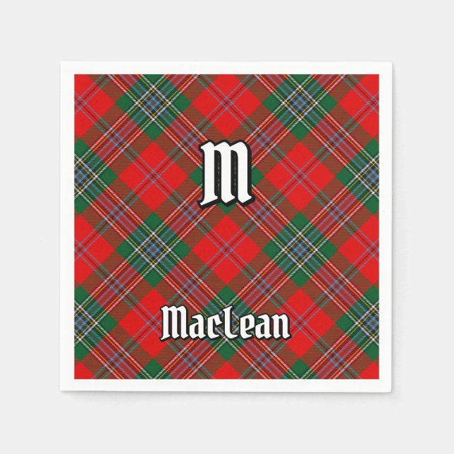 Clan MacLean Tartan Napkins (Front)